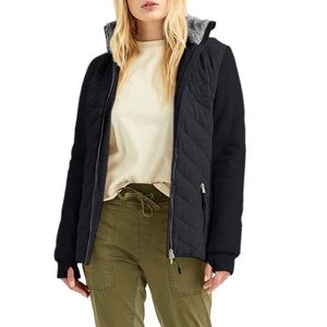 # BOUNDLESS NORTH Criss Cross Quilted Storm Coat- In Heather Chorcoal - Reemoly